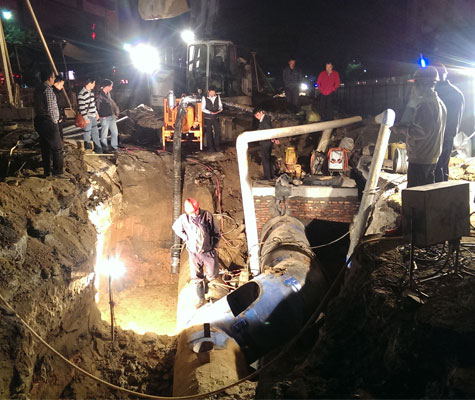 Water pipe damage and replacement